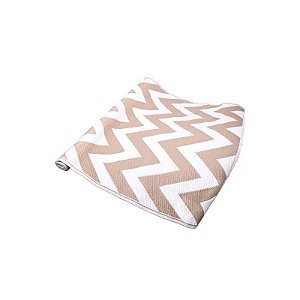 Tapete Plástico de Praia 90x180cm Branco com Creme