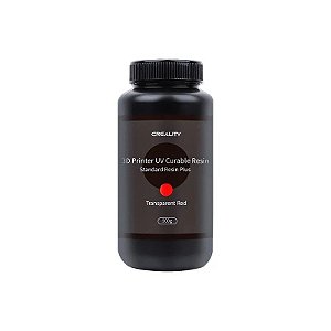 Resina Creality Standard LCD Plus 500G para Impressora 3D - Vermelha Transparente
