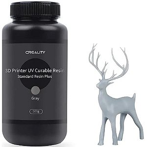 Resina Curável para Impressora 3D Creality Standard Plus 500g - Cinza