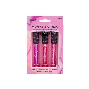 Batom Cala Lip Smile Y Shine Colorido 3 Peças 67763