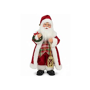 Enfeite de Natal Papai Noel JT25-ZST025 com Lanterna e Música 35CM