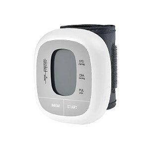 Aparelho de Pressão Digital para Pulso More Fitness MF-368SE com Tela LCD - Branco/Cinza