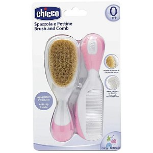 Escova e pente Chicco Baby Moments Rosa 006569