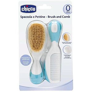 Escova e pente Chicco Baby Moments Azul 006569