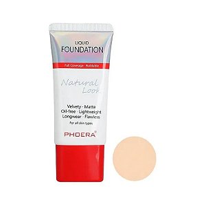 Base Líquida Phoera Natural Look Foundation 102 Nude - 30mL