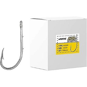 Anzol Marine Sports 4330 10/0 com 50 peças