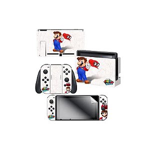 Adesivo para Nintendo Switch Mario Odyssey Mario Mapa 022750 com 3 Adesivos