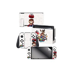 Adesivo para Nintendo Switch Mario Odyssey Capture Skin 022194 com 3 Adesivos