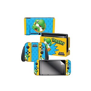 Adesivo para Nintendo Switch Super Mario Yoshi Skin 024662 com 3 Adesivos