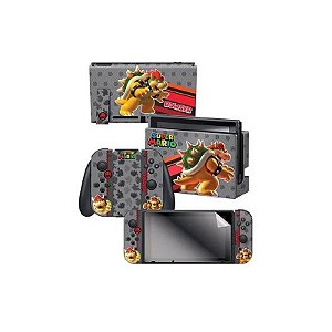 Adesivo para Nintendo Switch Super Mario Bowser Película 023351 com 3 Adesivos