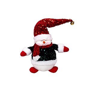 Boneco de Neve de Natal com Lantejoulas 35 CM
