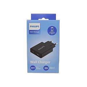 Carregador Philips DLP4322CB/70 USB-C/A 33W - Preto (Sem Cabo)