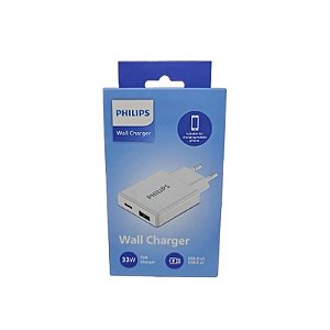 Carregador Philips DLP4322CW/70 USB-C/A 33W - Branco (Sem Cabo)