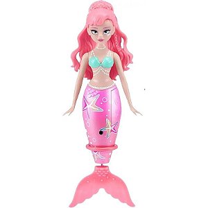 Boneca Mermaid Sirene Pets Alive - 9567 Rosa