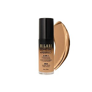Base + Corretivo Milani MPCF-08A 2 em 1 Warm Sand 30 ml