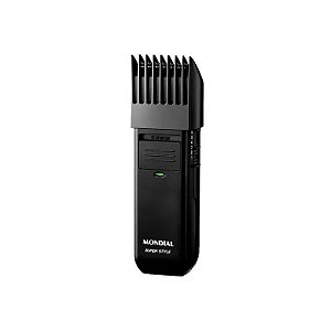 Aparador de Cabelo Mondial Super Style MA-01 3 Watts Recarregável - Preto