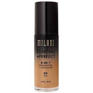 Base Líquida Milani Conceal + Perfect 2 em 1 09 Tan - 30mL
