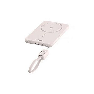 Carregador Portátil G-Tide Slim 01 5000MAH Bege Sem Fio
