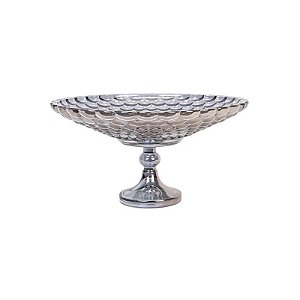 Fruteira Decorativa Cinza 36X19CM