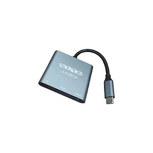 Hub USB-C 3 Portas Satélite A-HUBC56 HDMI/USB3.0 Cinza
