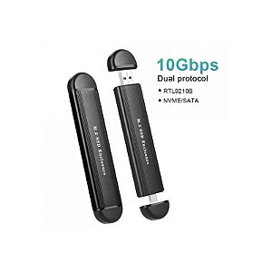 Gaveta para SSD M.2 Nvme Star Enclosure USB/USB-C Dupla