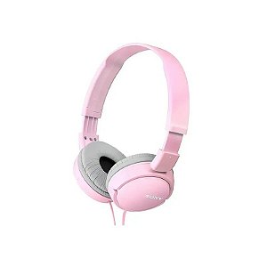 Fone de Ouvido Sony MDR-ZX110/PZ com Cabo de 1,2 Metros - Rosa/Branco