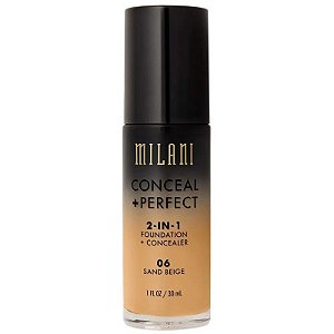 Base Líquida Milani Conceal + Perfect 2 em 1 06 Sand Beige - 30mL