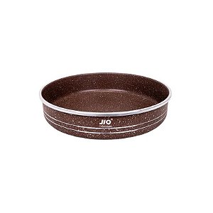 Assadeira Redonda de Granito Marrom - 34 CM