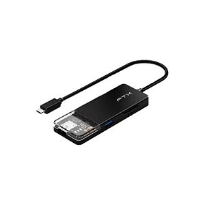 Hub USB-C com HDMI, USB 3.0, SD, TF Adaptador FTX-HUBT4-PB