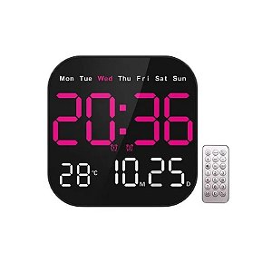 Relógio de Parede Digital Satellite AC-T6845 - Rosa