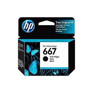 Cartucho HP 667 3YM79AL para Impressora HP - Preto