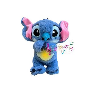 Boneco de Pelúcia Stitch que Respira - Com Pilha AAA 3 - Azul