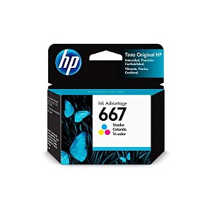 Cartucho HP 667 3YM78AL para Impressora HP - Colorido