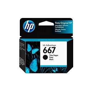 Cartucho HP 667 3YM79AL Preto Original