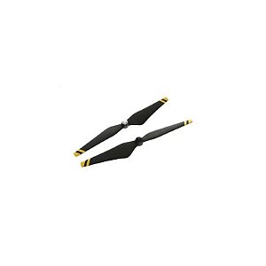Par de Hélices Dji P3 Preto Carbono & Listra Amarela 9450