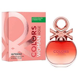 Perfume Benetton Colors Woman Rose Intenso EDT 50ml - Feminino