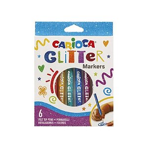Marcador Carioca Glitter - 42190 (6 cores)