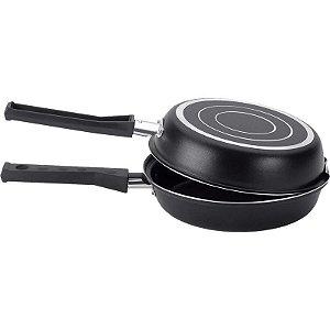 Frigideira Multiflon Dupla Gourmet 18 cm 55118 - Preta (2 Peças)