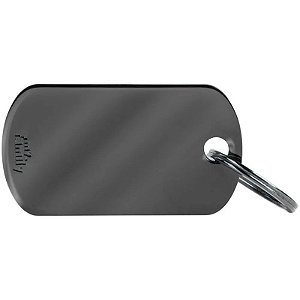 Placa de identificação MyFamily Military MFB99 - Cromo Preto