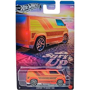 Carro Custom '77 Dodge Van Hot Wheels Série Prata Mattel - JCB66