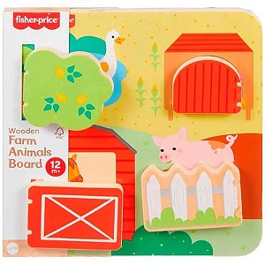 Tabuleiro de Animais da Fazenda de Madeira Fisher-Price - JCY33
