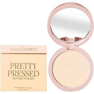 Pincel Bush Beauty Creations Pretty Pressed Setting Barely Beige - 7g
