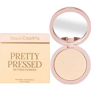 Pincel Bush Beauty Creations Pretty Pressed Pó Compacto Fixador Oh Honey - 7g