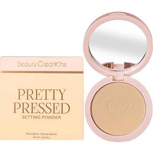 Pincel Bush Beauty Creations Pó Fixador Prensado Pretty Peach Please - 7g