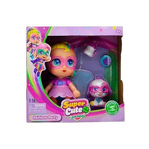 Boneca Super Cute Little Babies Rainbow Party