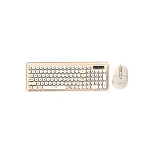 Teclado FTX Wireless/Bluetooth + Mouse FTXGK02 Português - Dourado