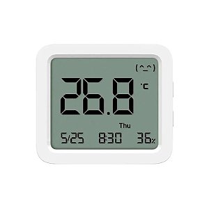 Sensor de Temperatura e Umidade Xiaomi Mi Monitor de Temperatura e Umidade 3 58431-BHR9041GL-MJWSD05MMC