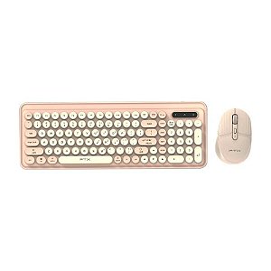 Teclado e Mouse Sem Fio FTX FTXGK02 - Dourado
