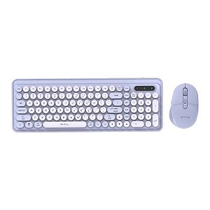 Teclado e Mouse Sem Fio FTX FTXGK02 - Lilás