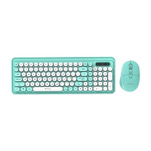 Teclado e Mouse Sem Fio FTX FTXGK02 - Verde